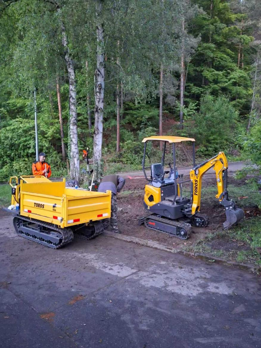 TOROS Mini Excavator and Dumper in Real Field Work