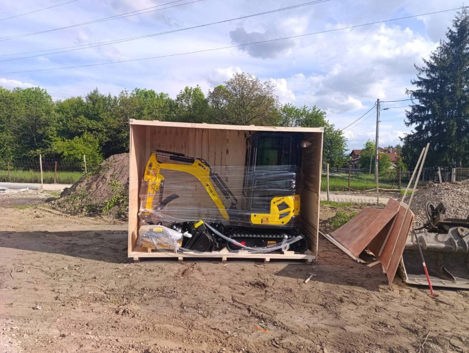 Mini Excavator Delivered and Used on Real Construction Site